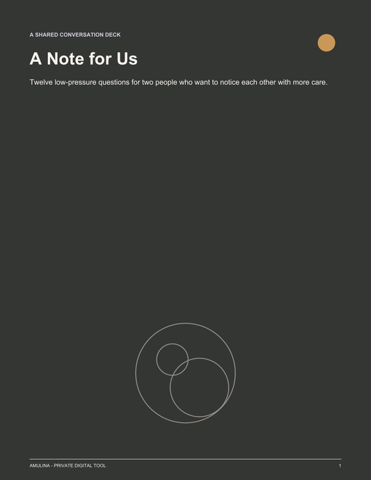 A Note for Us digital conversation deck cover