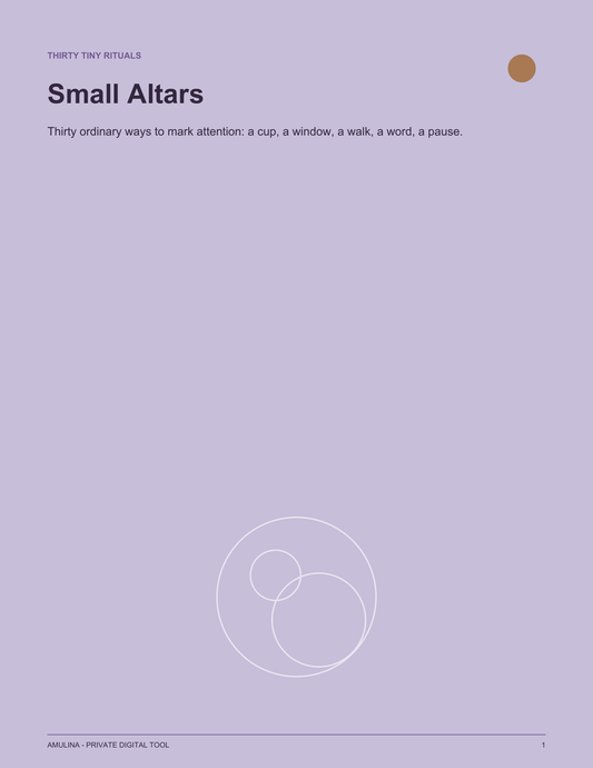 Small Altars digital ritual guide cover