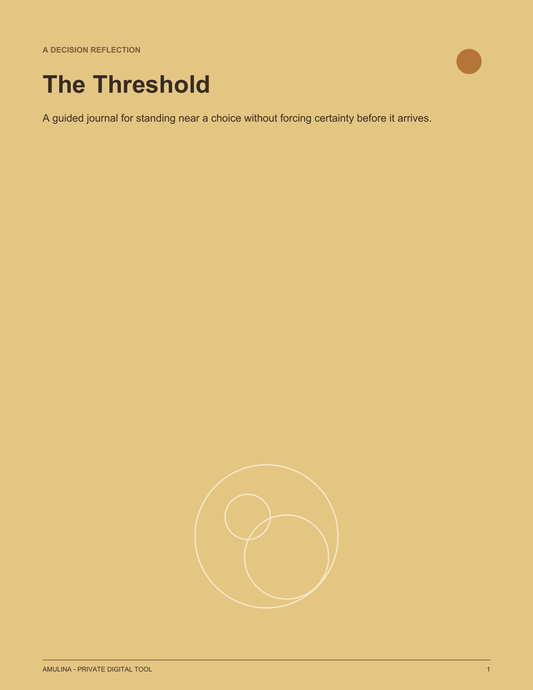 The Threshold digital decision journal cover